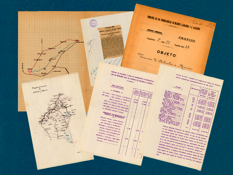 Proyecto de tranva de Orihuela a Murcia. Aos 1904-1912. Sign. D-0325-006