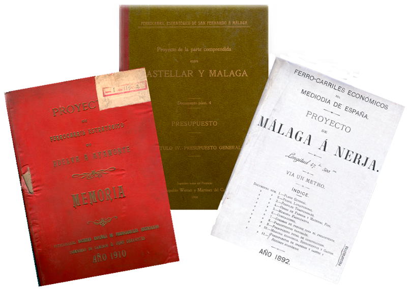 Proyectos de ferrocarriles secundarios y estratgicos. Aos 1892-1910. Sign. A-0207-004; A-0253-002; A-0215-001