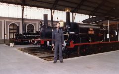 Vigilante Jurado de Seguridad de RENFE en la estacin de Madrid Delicias (1984)