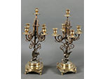 Candelabros del Tren Real de Alfonso XIII (bronce, principios del s. XX) - Piezas IG: 00295-00296