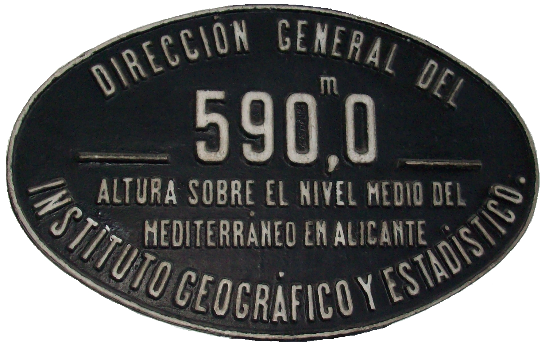 Placa de altitud de la estacin de Madrid-Delicias